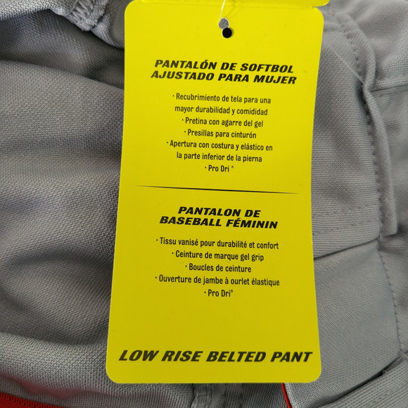 Rawlings Launch Low Rise Softball Pants Women's XL Gray Knicker Gel Grip NWT - Picture 6 of 12